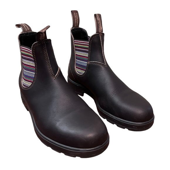 Blundstone 1409 Women’s Stout Brown and Stripes Chelsea Boots Size 11 - Picture 2 of 9